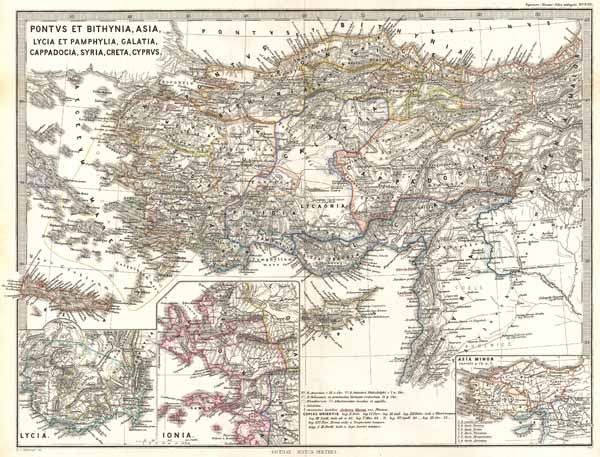 blank map of asia minor. 1865 Spruner Map of Asia Minor