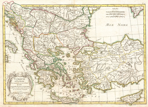 map of greece and turkey. 1771 Janvier Map of Greece,