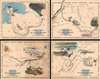 1945 Kaliher and White Set of Pictorial WWII Route Maps of  79th Inf. in Europe