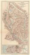 1898 Weller Map of Aconcagua, Mendoza Province, Argentina