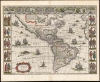 1635 / 1642 Willem Blaeu Map of America: A Superb Example
