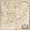 1871 Husni Efendi Ottoman Wall Map of Arabia