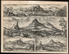 1598 Braun and Hogenberg Views of Archidona and La Peña de los Enamorados, drawn firsthand by Joris