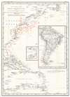 1900 U.S. Fish Commission Map of Atlantic Ocean and Caribbean Sea Dredgings