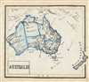 1871 Sikkel Manuscript Map of Australia and New Zealand