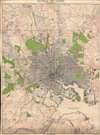1916 Maryland Geological Survey Wall City Plan or Map of Baltimore, Maryland, and Vicinity