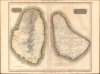 1814 Thomson Map of Barbados and St. Vincent, West Indies