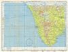 1954 U.S. Air Force Aeronautical Chart or Map of Southern India