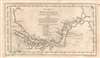 1753 Bellin Map of The Straits of Magellan, Chile, South America
