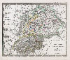 1862 Stieler Map of Southern Germany and Switzerland