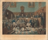 1840 Ackermann Satirical Print, Trial of Bill Burns, Animal Rights