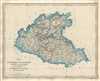 1854 Pharoah Map of Aurangabad and Jalna Districts in Maharashtra, India