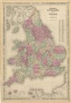 1868 Johnson Map of England and Wales
