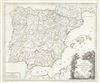 1750 Vaugondy Map of Spain and Portugal