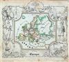 1846 Lowenberg Whimsical Map of Europe