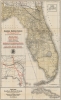 1922 Southern Railway System Railroad Map of Florida