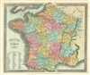 1832 Burr Map of France in Departments