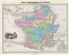1878 Migeon Map of France during Ancient Times