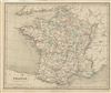 1845 Chambers Map of France in Privinces