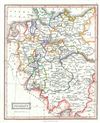 1845 Ewing Map of Germany