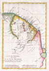 1780 Raynal and Bonne Map of Guyana and Surinam