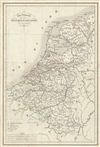 1850 Delamarche Map of Holland and Belgium