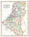 1845 Ewing Map of Holland (The Netherlands), Belgium and Luxemburg