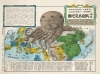 1904 Kisaburō Ohara Satirical Octopus Map of Asia and Europe