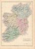 1853 Black Map of Ireland