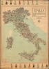 1965 Müller / Clementi Pictorial 'Ideographic' Map of Italy