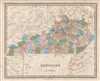 1846 Bradford Map of Kentucky