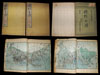 1839 Woodblock Ino Tadataka Atlas of Japan or Kokugun Zenzu ( 2 volumes )