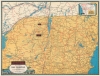 1940 Hagstrom Map of Lake Champlain and New York, Vermont, New Hampshire