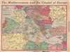 1943 Minneapolis Morning Tribune Map of Europe and the Mediterranean