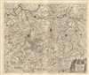 1721 De Wit Map of Southern Brabant (Vicinity of Brussels), Belgium