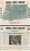 1910 Sonora News Company City Plan or Map of Central Mexico City, Mexico