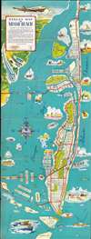 1945 Miami Chamber of Commerce City Plan or Map of Miami Beach, Florida