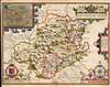 1646 John Speed County Map of Montgomeryshire