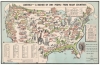 1940 Bourne Pictorial 'Tolerance' Map of the United States