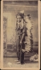 1889 James Meddaugh Albumen Cabinet Card Photograph of a Lakota Chief