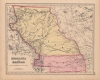 1857 Colton Map of Nebraska and Kansas Territories at Their Fullest Extent