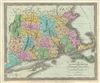 1835 Burr Map of New England (Massachusetts, Connecticut and Rhode Island)