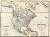 1823 Dirwald / Mollo Map of North America - unusual Transmississippi