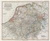 1854 Perthes Map of Northwestern Germany with Netherlands and Belgium