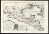 1705 De Fer Map of Mexico, Florida, and the Gulf Coast