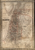1863 Colton Textile Missionary Wall Map of Palestine