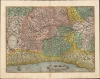 1595 Ortelius Map of Piedmont and Liguria: Monaco to Genoa