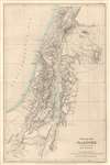 1873 Murray Map of Palestine / Israel / Holy Land