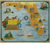 1958 Odum and Sanford Pictorial Treasure Map of Florida