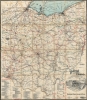 1909 Columbus Lithograph Co. Railroad Map of Ohio